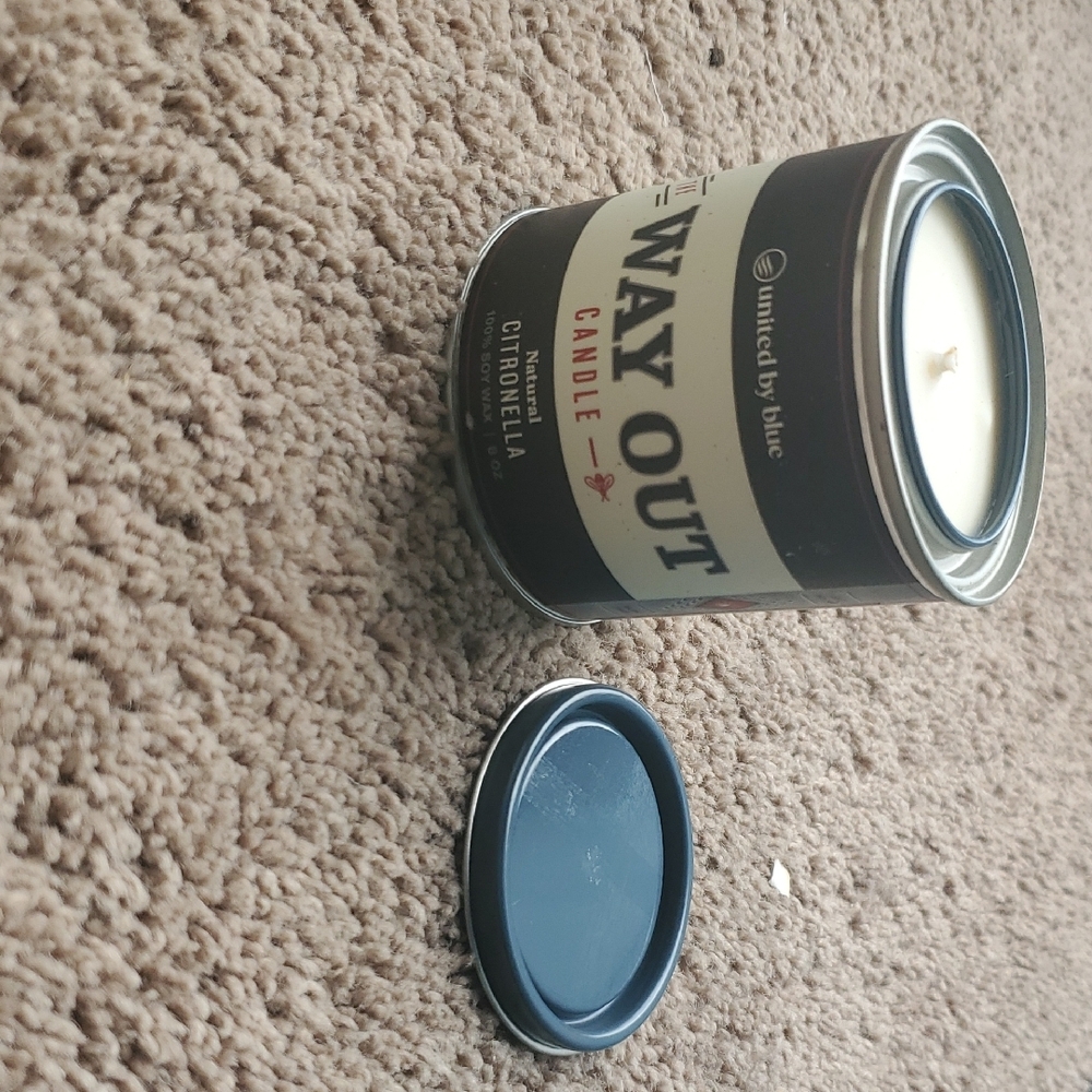 United By Blue Cream and Black Candle Holder